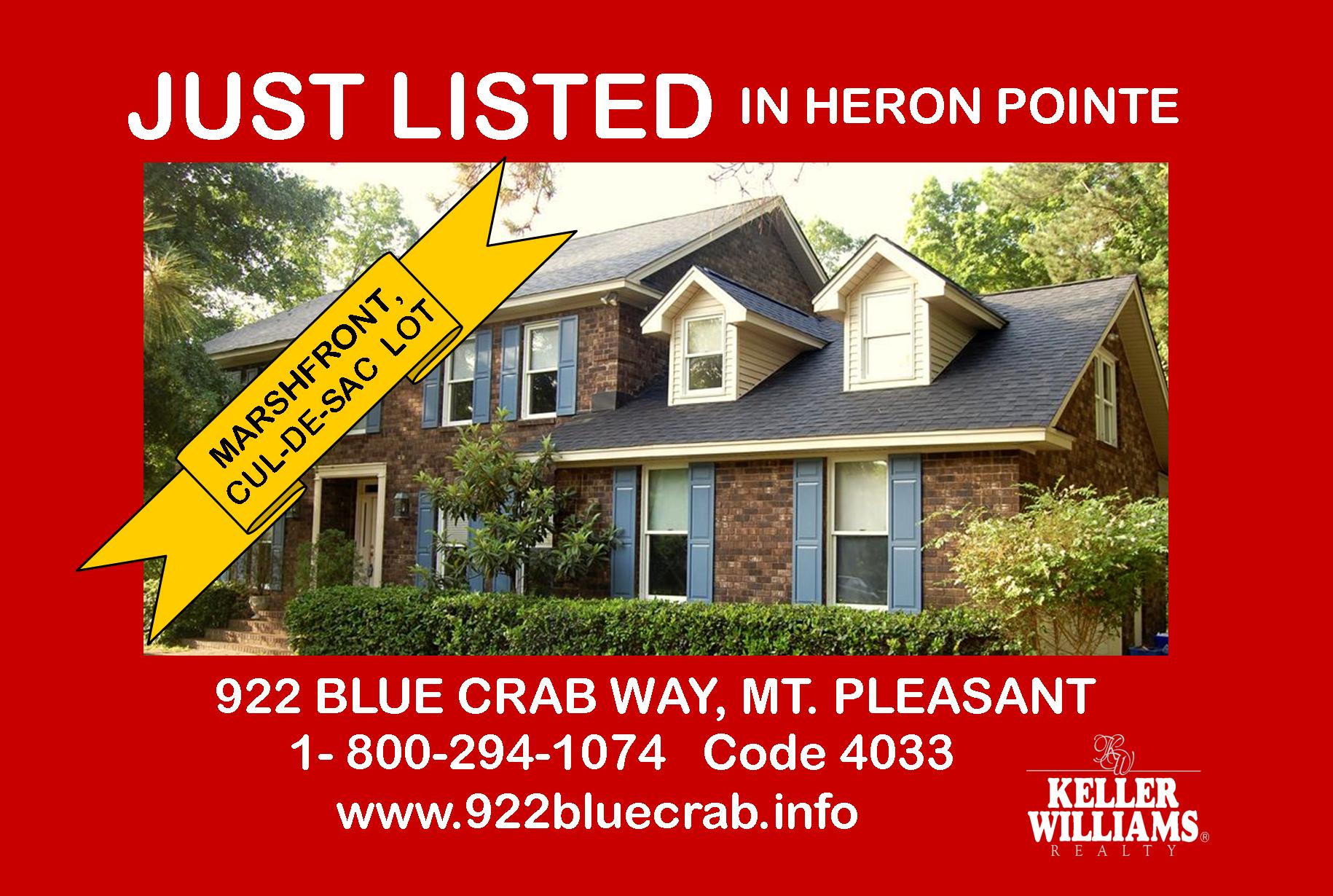 922 Blue Crab Way Postcard